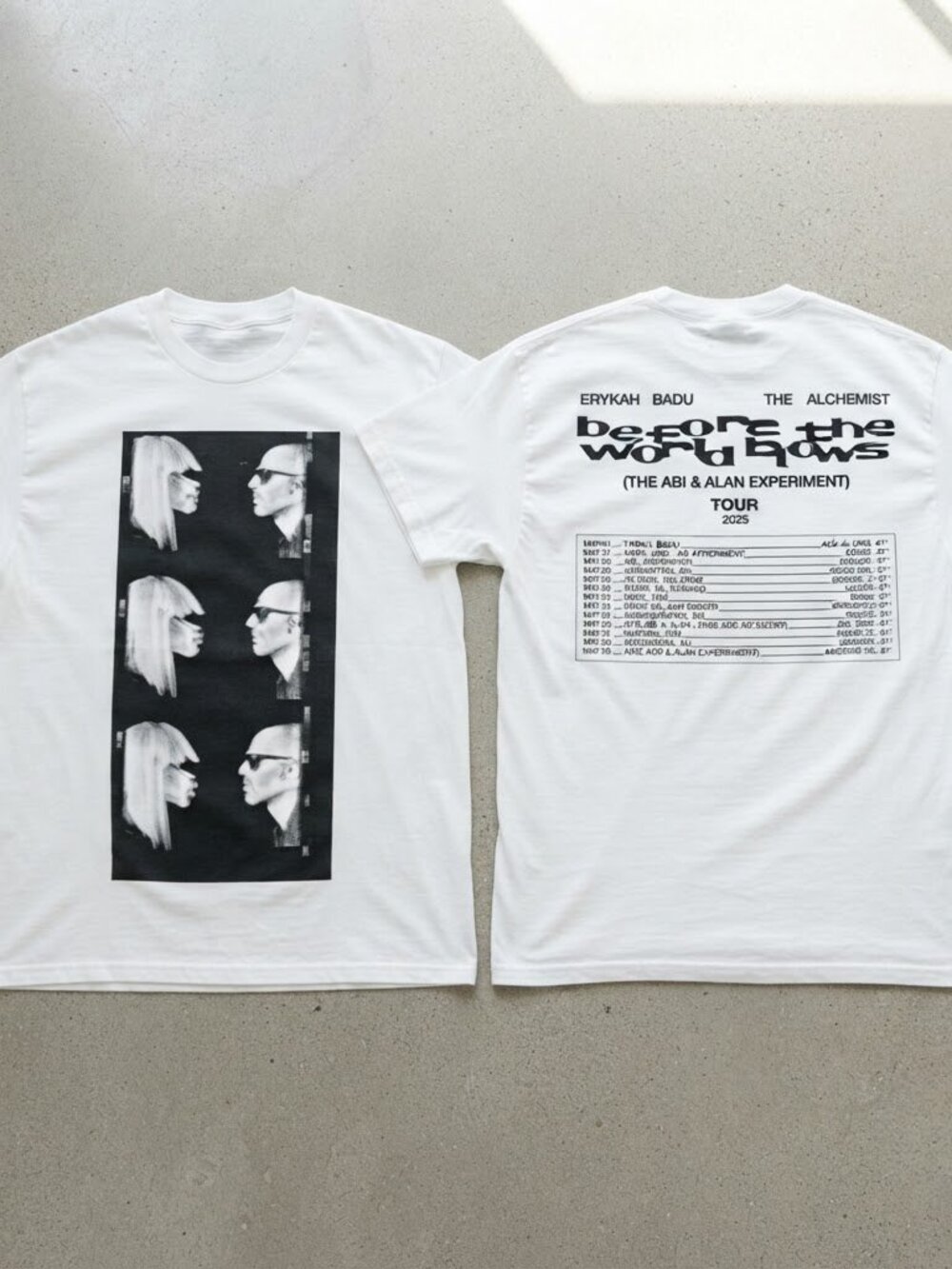 Erykah Badu Before The World Blows Tour 2026 White T-Shirt S-4XL